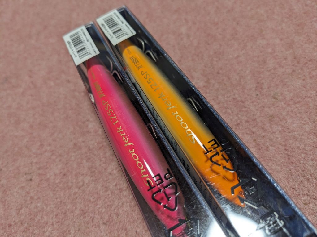 シマノ オシア シュートジャーク 125SP 25g サスペンド 2個セット ダブルオレンジ ダブルピンク 新品2 サワラ サゴシ シーバス スズキ_画像5