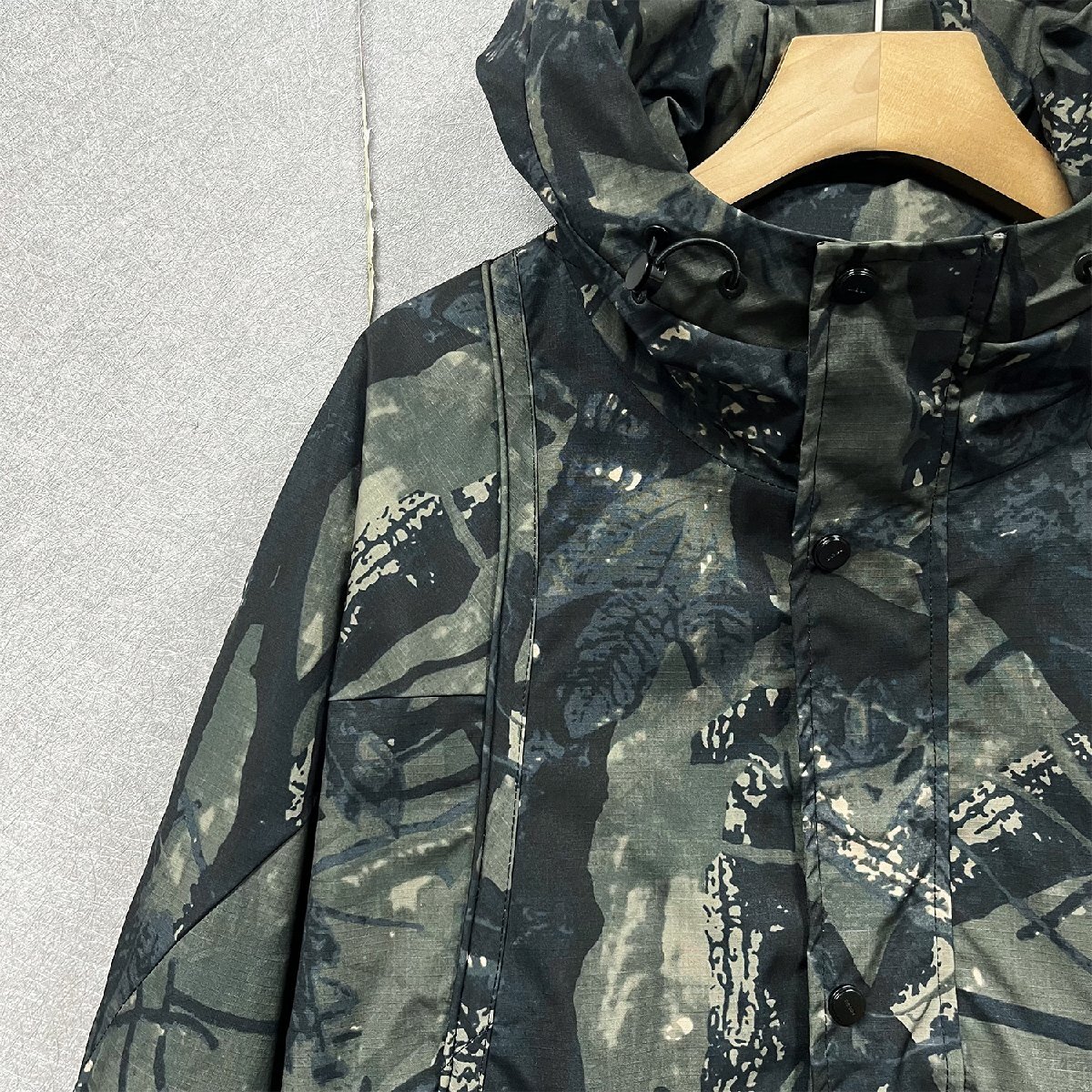 ジャケット イタリア制造 ポリアミド100% 撥水 防風(fēng) カモフラージュ 総柄 ミリタリー マウンテンパーカー アウター 日常著 春秋 SIZE:M