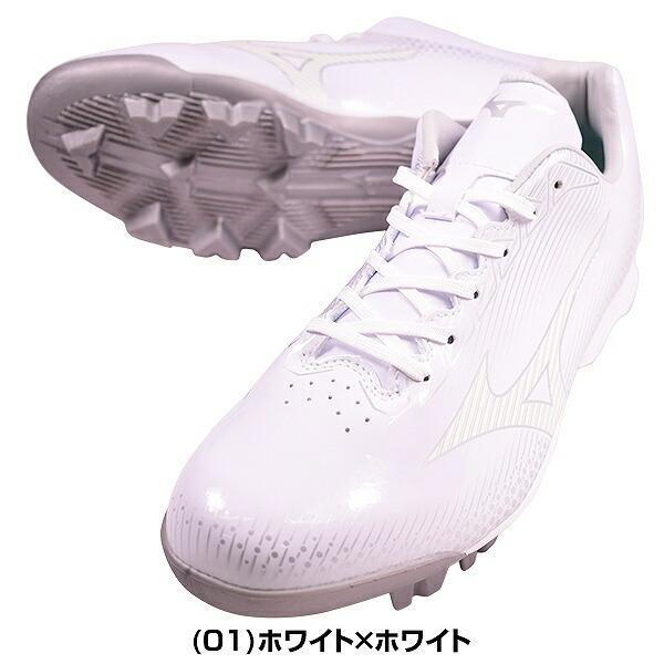 59 激安 ミズノ ポイントスパイク ホワイト 27.0cm 11GP222101 3E ウェーブライトレボ 新品_画像1