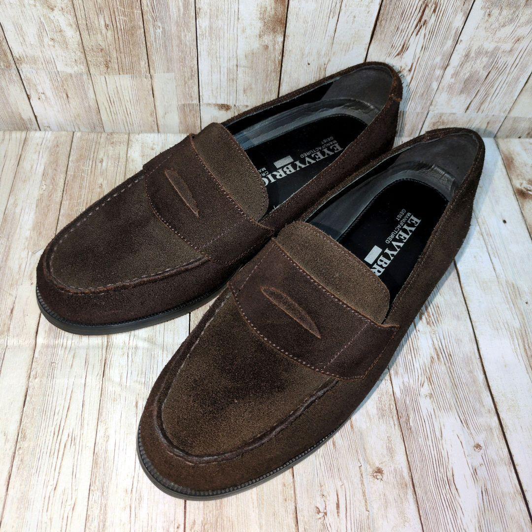 【SHIPS】EYEVYBRICK☆コインローファー☆スエード☆スウェード☆メンズ靴☆40☆シップス☆アイビーブリック☆濃茶☆ダークブラウン