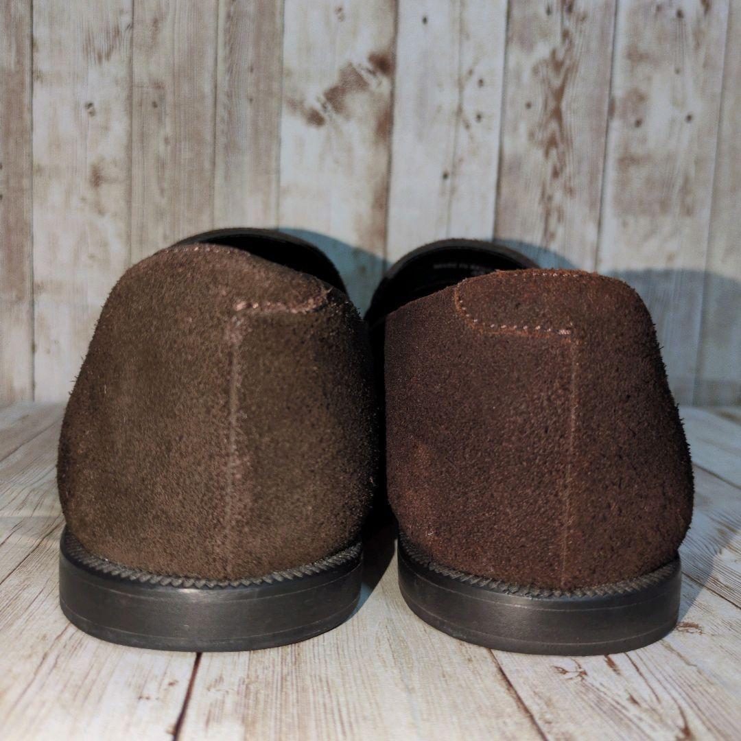 【SHIPS】EYEVYBRICK☆コインローファー☆スエード☆スウェード☆メンズ靴☆40☆シップス☆アイビーブリック☆濃茶☆ダークブラウン