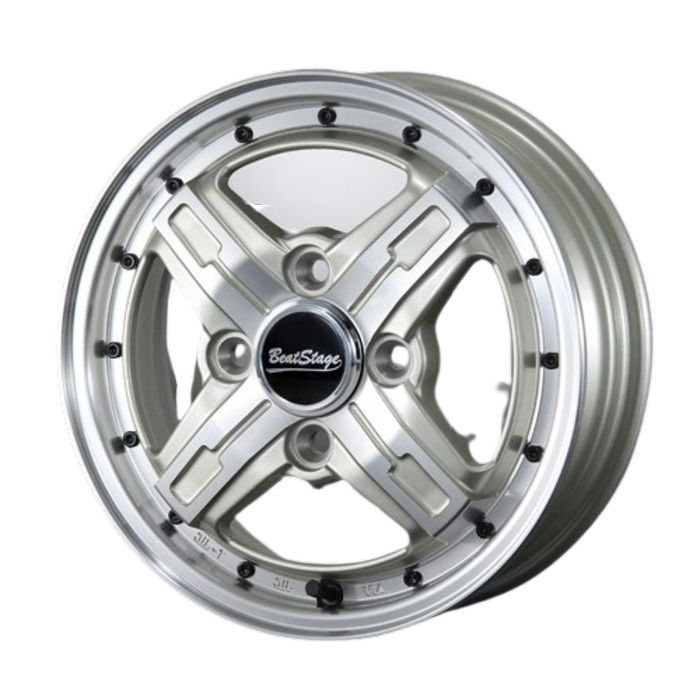 ホイール単品 1本 12インチ 4B+40 4H-100 BeatStage FS-C シャンパンゴールドポリッシュ_画像1