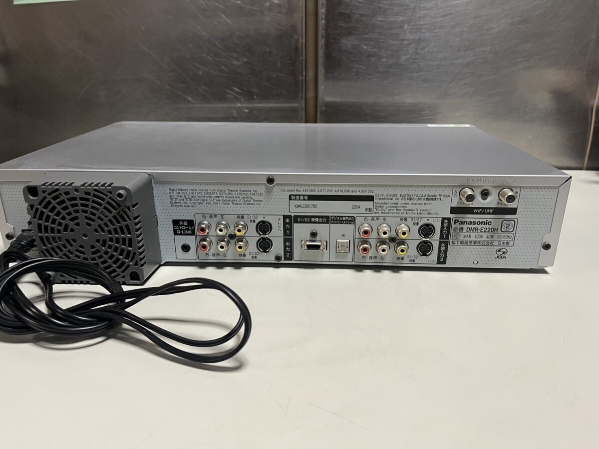  ○ Panasonic パナソニック DMR-E220H DVD VIDEO レコーダー HDD 160GB 稼働確認済 2004年制 中古品 ③