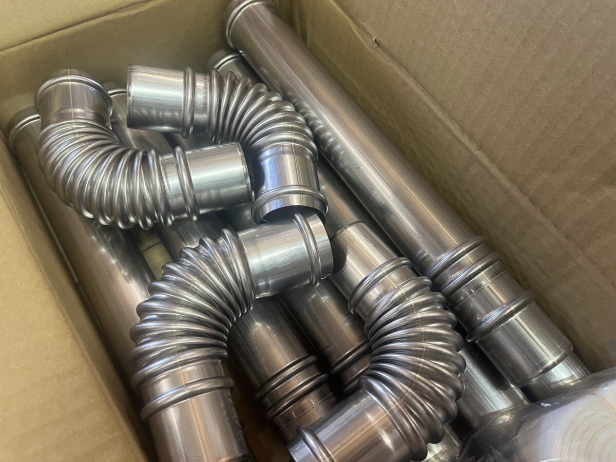 ○3) 開封済 未使用品 Sunpot サンポット FF式 石油暖房機用 吸排気管 延長セット FR-20S4 ステンレス管使用 ①_画像5