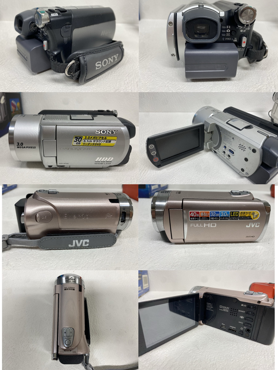 11365-005★ビデオカメラ5臺(tái)Victor GR-DVA10 / Panasonic HC-V300M / JVC Everio RX680?E265 / SONY DCR-SR100/2020年/2012年/他★
