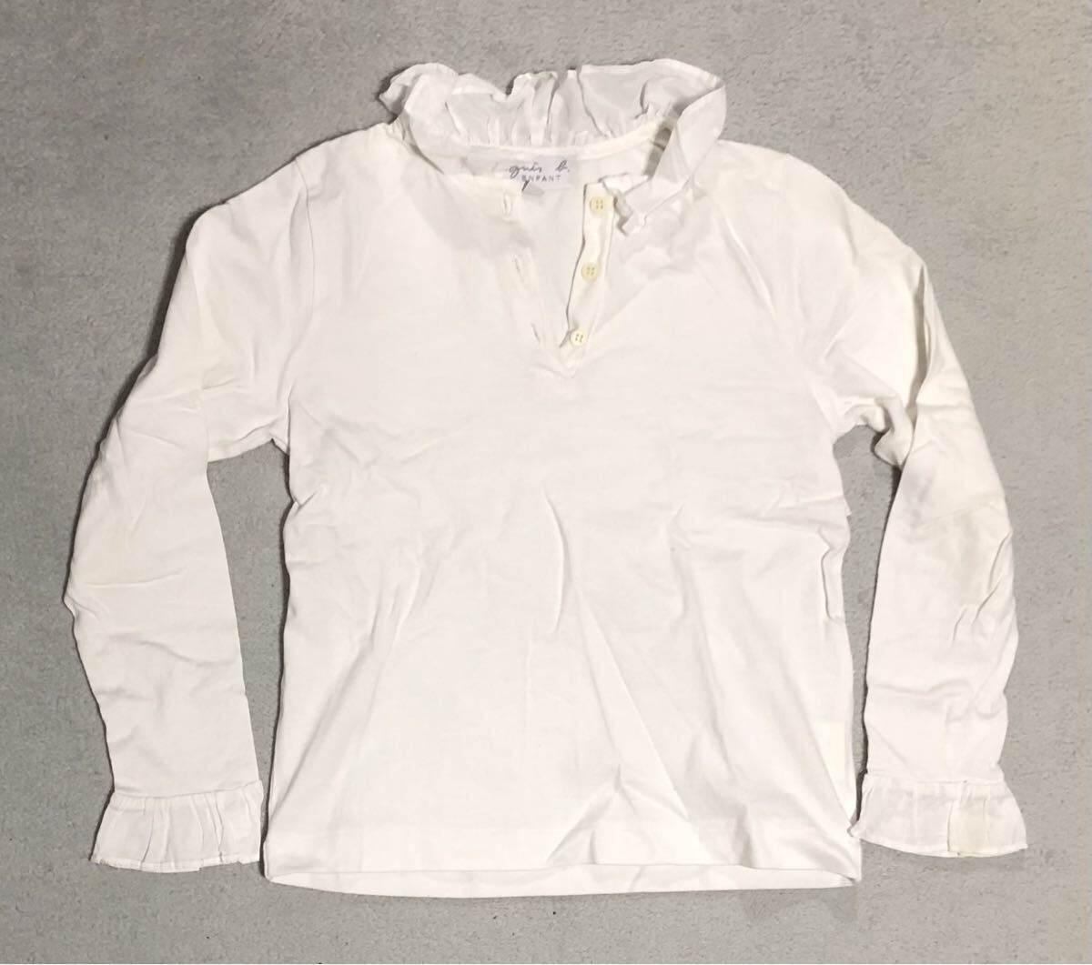 アニエスベー agns b. ENFANT キッズ 女の子 ガールズ 子供服 キッズ ホワイト 長袖シャツ 8ans_画像1