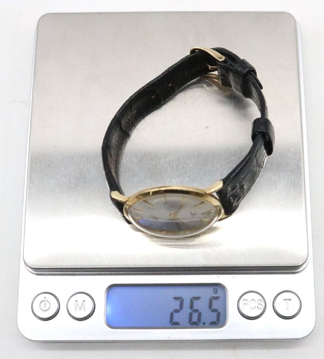 【ト足】ジャガールクルト JAEGER-LECOULTRE メンズ ブランド腕時(shí)計(jì) 手巻き 針稼働OK 14K刻印あり ゴールド系 総重量約26.5g CO850CMM70