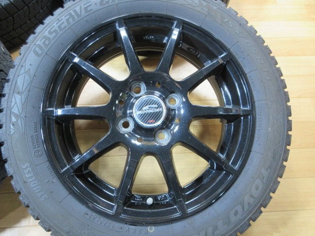 溝十分有り! ワゴンR ラパン タント ウェイク N-BOX N-ONE ek デリカミニ ホイール スタッドレス 4本 14インチ 155/65R14 トーヨー 2022年_画像2