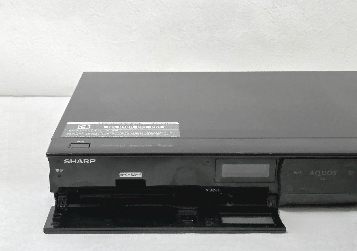 【ジャンク】SHARP シャープ AQUOS ブルーレイレコーダー BD-S520 2013年制 ダブルチューナー搭載 修理 部品取り HMY