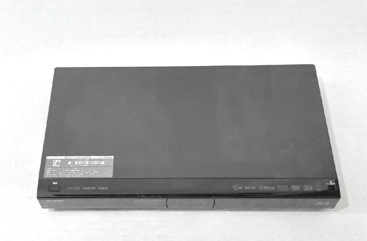 【ジャンク】SHARP シャープ AQUOS ブルーレイレコーダー BD-S520 2013年制 ダブルチューナー搭載 修理 部品取り HMY