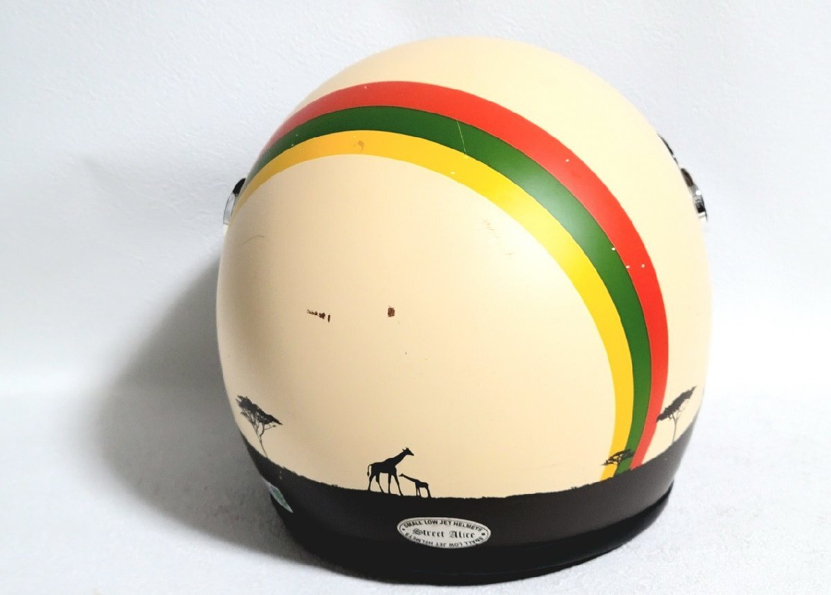 LEAD Street Alice ジェットヘルメット レディース向け フリーサイズ 55-57cm バイクヘルメット アフリカデザイン 2011年制 PSCマークあり