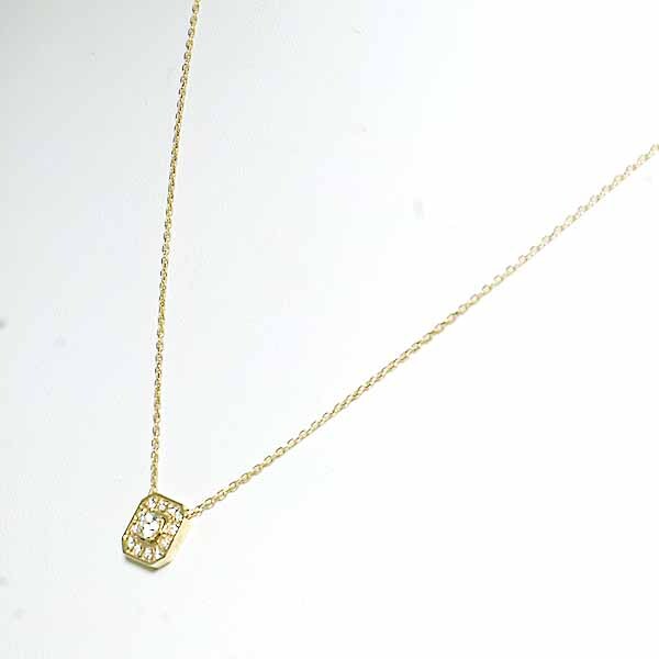  Vendome бриллиант 0.087ct 0.06ct 18 золотой желтое золото K18YG колье коробка VENDOME