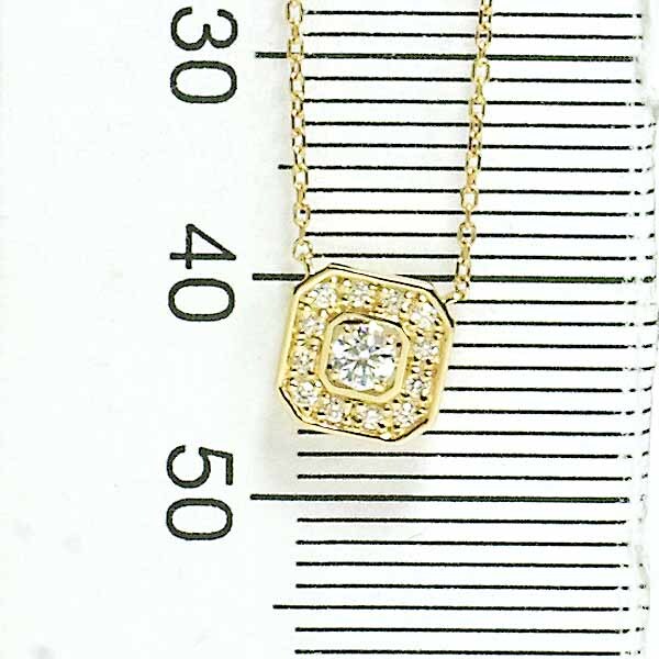  Vendome бриллиант 0.087ct 0.06ct 18 золотой желтое золото K18YG колье коробка VENDOME