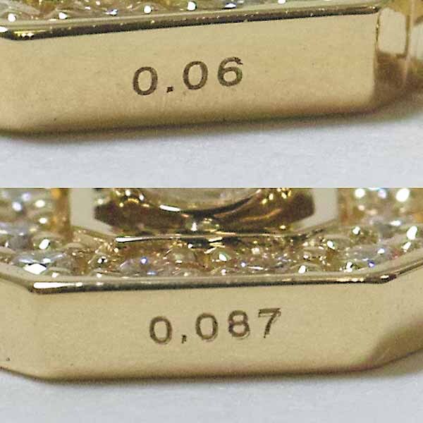  Vendome бриллиант 0.087ct 0.06ct 18 золотой желтое золото K18YG колье коробка VENDOME