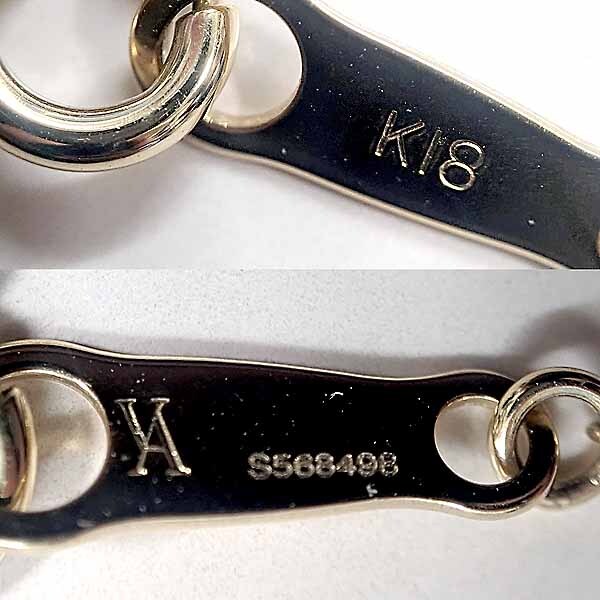  Vendome бриллиант 0.087ct 0.06ct 18 золотой желтое золото K18YG колье коробка VENDOME