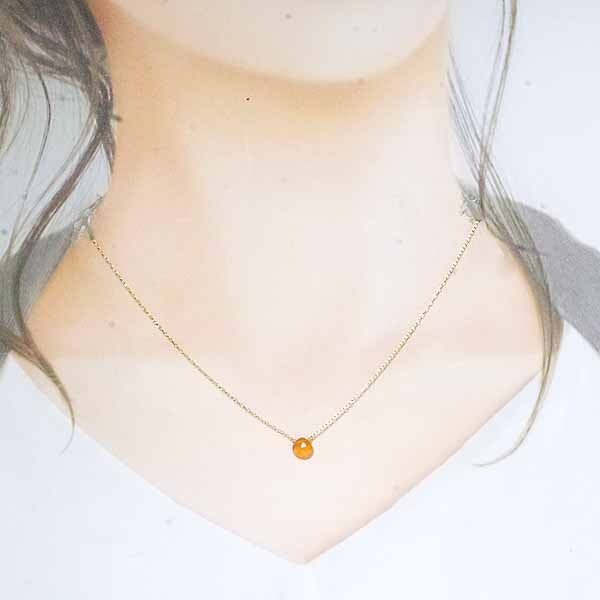 カオル オレンジカルセドニー 18金イエローゴールド K18YG ネックレス KAORU_画像2
