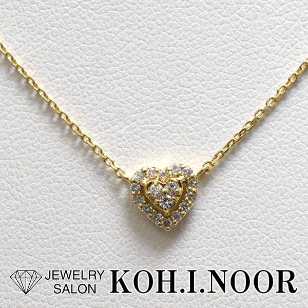  Vendome бриллиант 18 золотой желтое золото K18YG колье Heart VENDOME