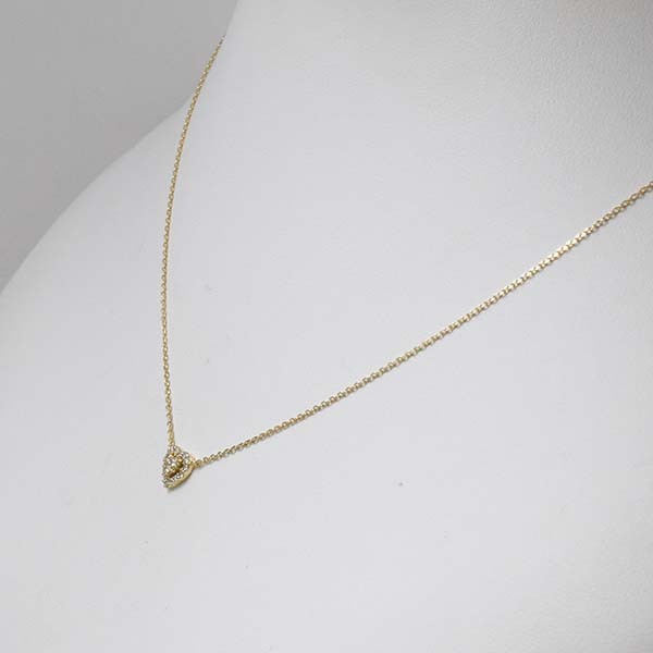  Vendome бриллиант 18 золотой желтое золото K18YG колье Heart VENDOME