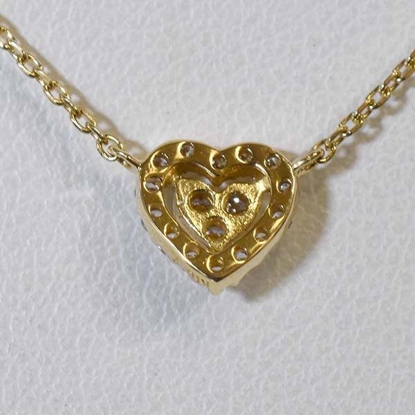  Vendome бриллиант 18 золотой желтое золото K18YG колье Heart VENDOME