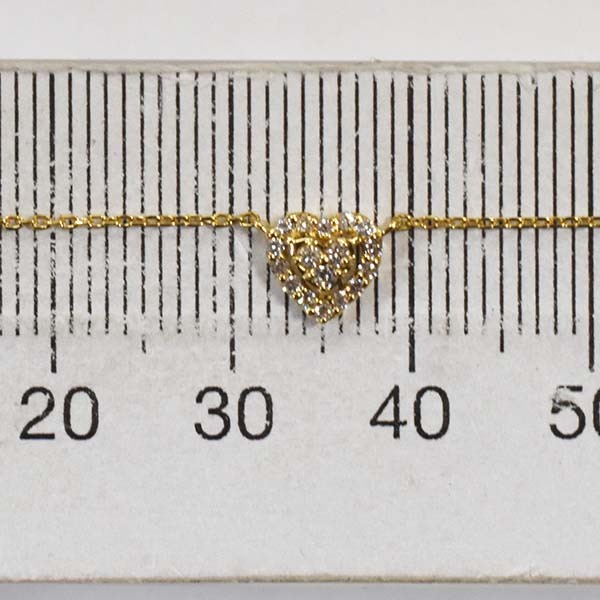  Vendome бриллиант 18 золотой желтое золото K18YG колье Heart VENDOME