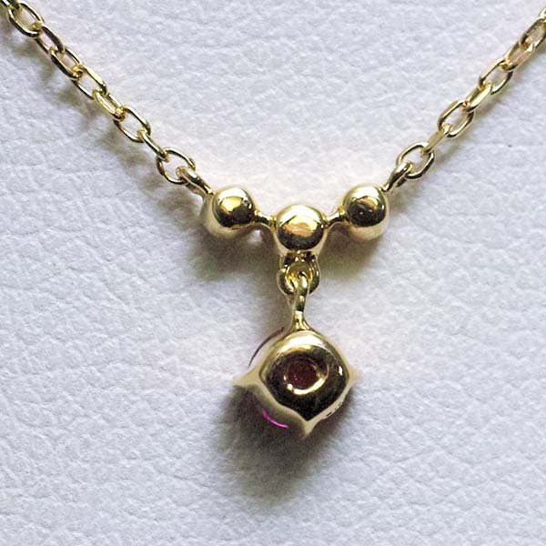  Vendome рубин бриллиант 18 золотой желтое золото K18YG колье VENDOME маленький колье 