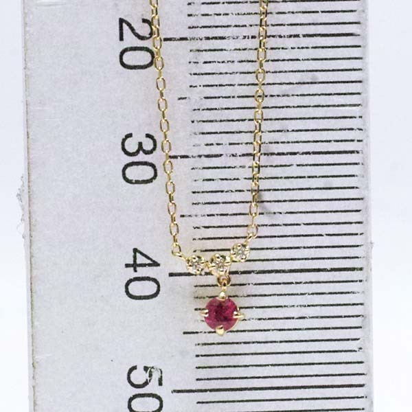  Vendome рубин бриллиант 18 золотой желтое золото K18YG колье VENDOME маленький колье 