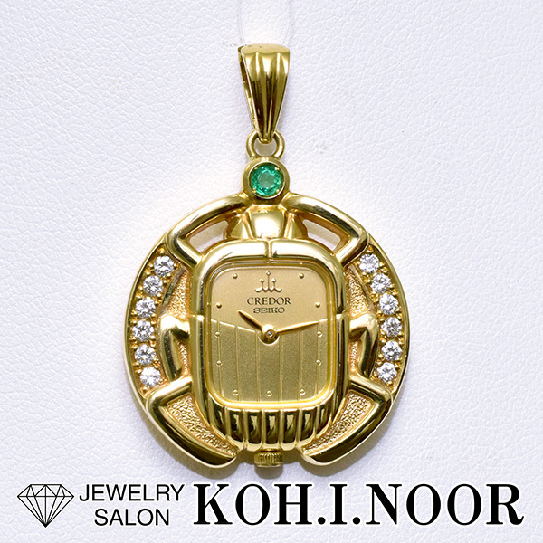 セイコー クレドール レディース GTTE846 18金イエローゴールド K18YG クォーツ 1E70-3B10 約18.5g ポケットウォッチ ペンダントウォッチ_画像1