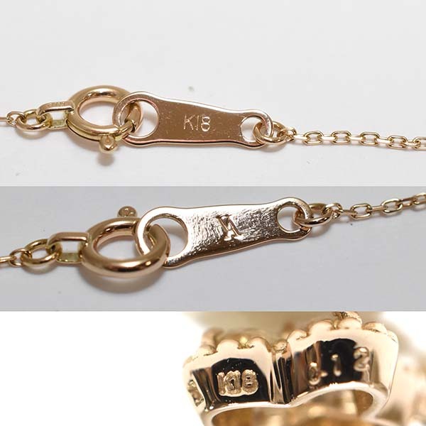  Vendome бриллиант 0.12ct 18 золотой розовое золото K18PG колье коробка цветок цветок VENDOME