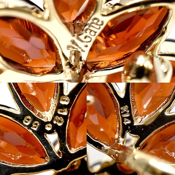 ヴィクトリアンズゲート ガーネット 12.56ct 14金イエローゴールド K14YG ペンダント ブローチ Victorian's gate_画像6