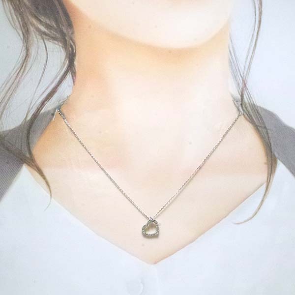  Vendome бриллиант 0.15ct платина Pt850 Pt950 подвеска колье Heart VENDOME