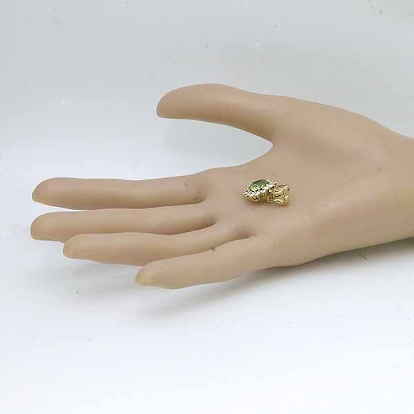 ジュエルスタジオ ダイヤモンド 0.85ct ペリドット ジルコン 18金イエローゴールド K18YG ペンダント トップ ハート JEWEL STUDIO_画像4