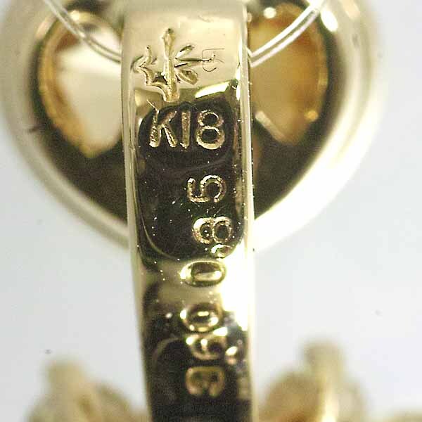ジュエルスタジオ ダイヤモンド 0.85ct ペリドット ジルコン 18金イエローゴールド K18YG ペンダント トップ ハート JEWEL STUDIO_画像6