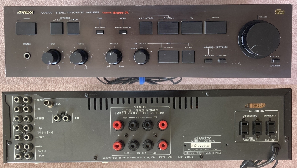 中古 通電確認問題無し VICTOR AX-S700 ダイナミックスーパーAプリメインアンプ_画像1