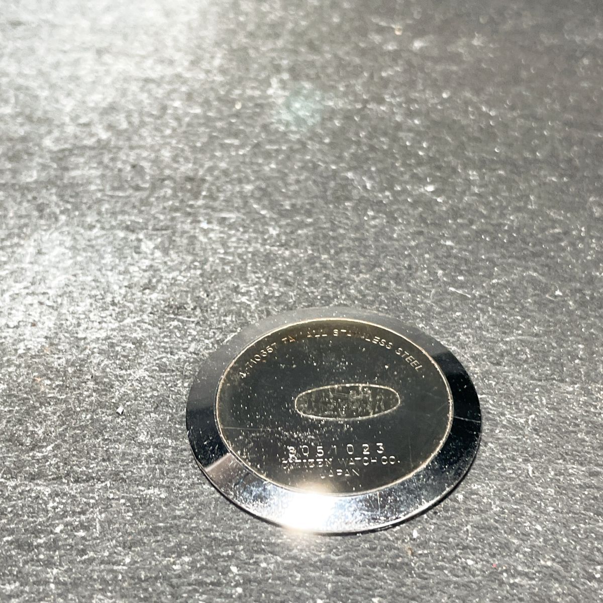 CITIZEN シチズン EXCEED エクシード 4-710657 腕時計 アナログ クオーツ 3針 シルバー文字盤 レザーバンド 新品電池交換済み 動作確認済み_画像6