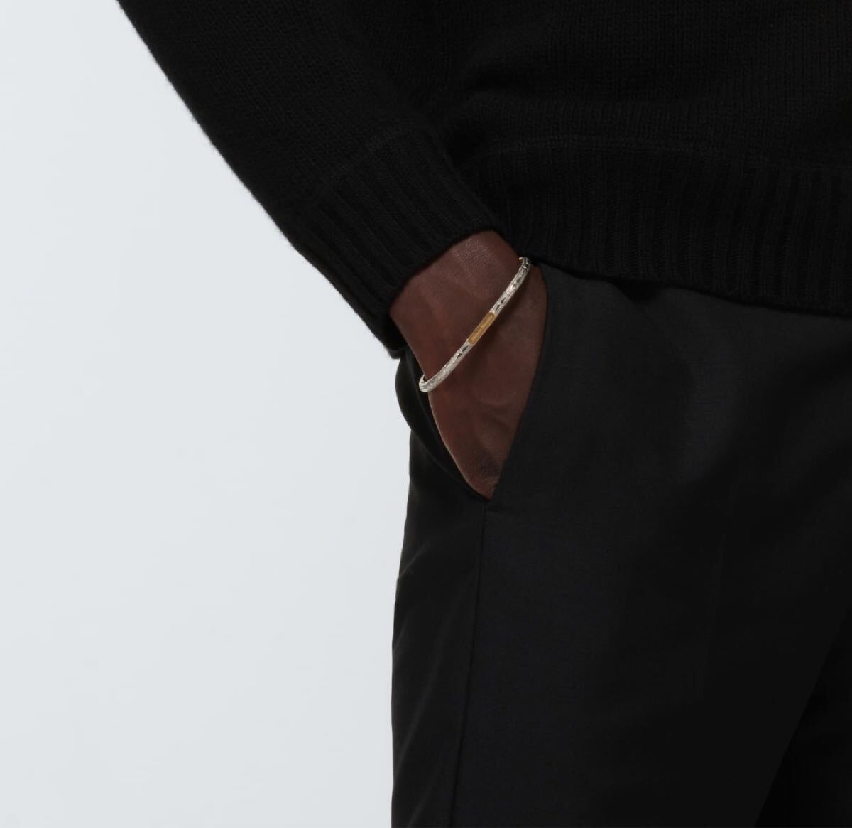 5新品 メゾンマルジェラ エングレーブ ツートーン ブランドロゴ