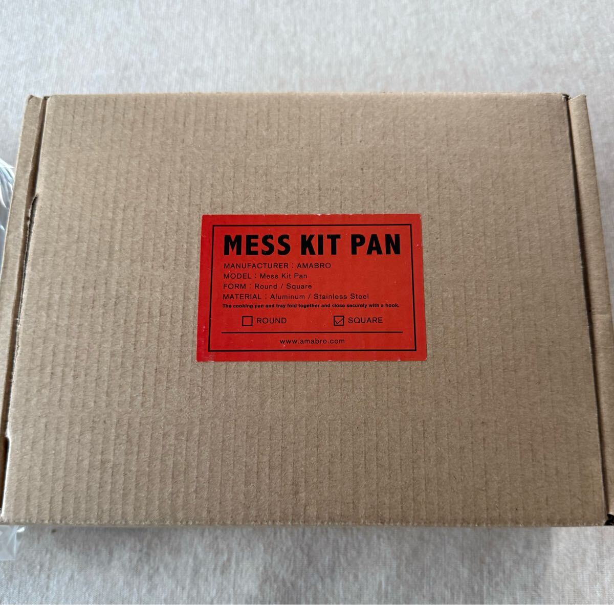 新品 AMABRO MESS KIT PAN メスキットパン アウトドア キャンプ UL トレック アルミ ステンレス クッカー フライパン 調理器具 食器 お皿_画像2