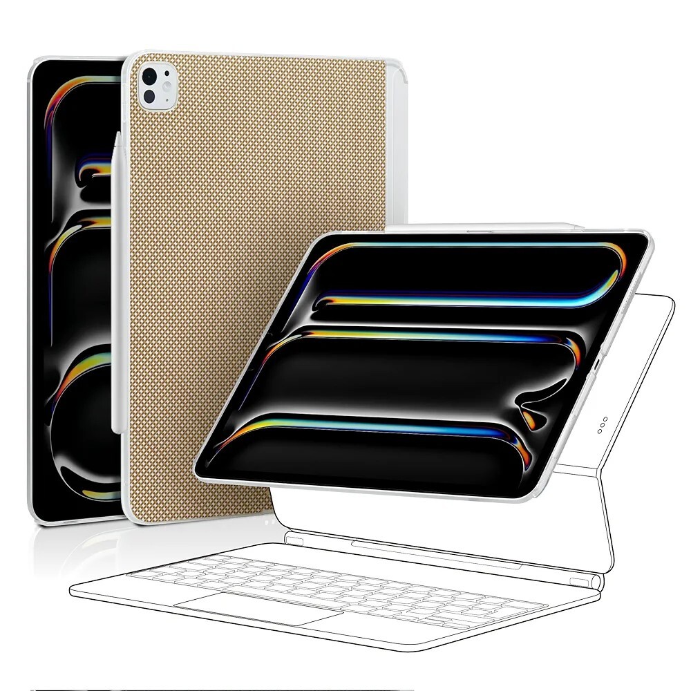 「PITAKA」 iPad Pro 11インチ ケース M4 2024専用 iPad Pro 2024 ケース New M4チップモデル適用 MagEZ Case2 バックカバー イエロー_画像1