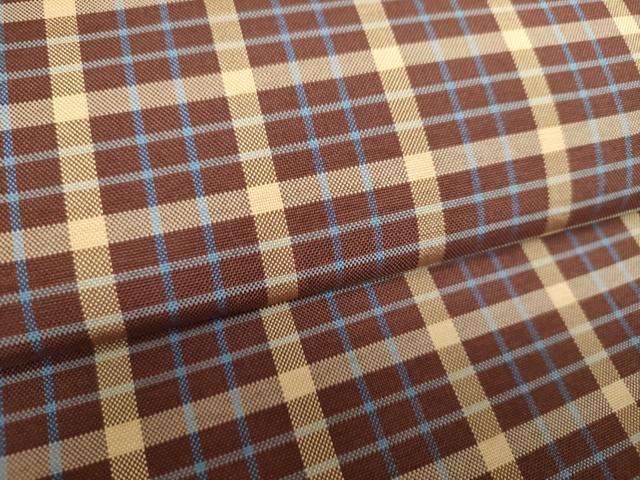 平和屋着物●西陣　じゅらく謹製　両面　全通柄袋帯　格子　証紙付き　正絹　逸品　未使用　DAAV6757ps