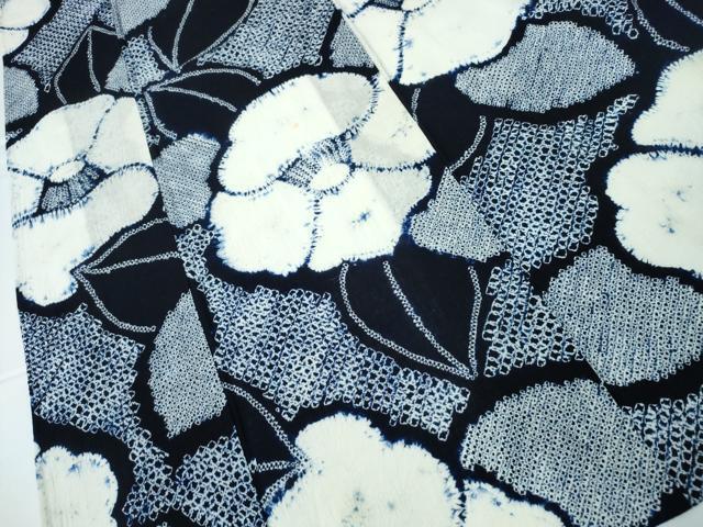 平和屋着物∴夏物 浴衣 有松鳴海絞り 椿 綿 逸品 未使用 CAAW1098ng_画像3