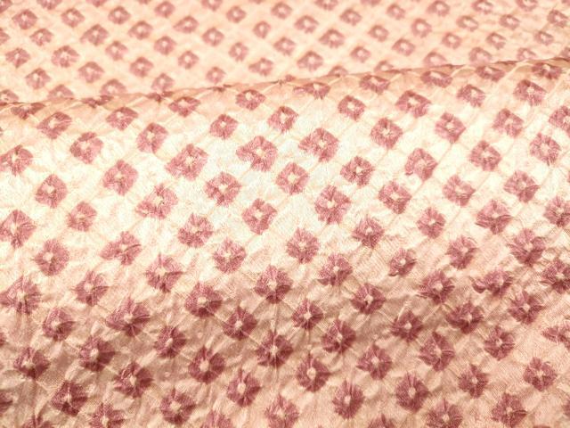 平和屋着物■大変加工の良い総絞り小紋　鹿の子　正絹　逸品　AAAZ7846fw_画像4