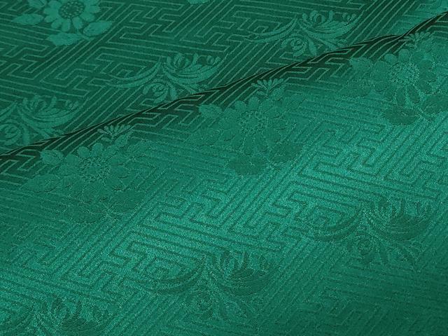 平和屋着物■上質な色無地　草花地紋　萌葱色　正絹　逸品　未使用　CAAX2164in_画像1