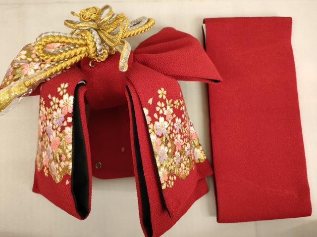 平和屋本店[]七五三　和装小物セット　舞桜文　箱付き　逸品　AAAU5252ja_画像2