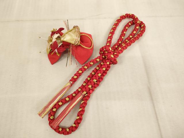 平和屋本店[]七五三　和装小物セット　舞桜文　箱付き　逸品　AAAU5252ja_画像6