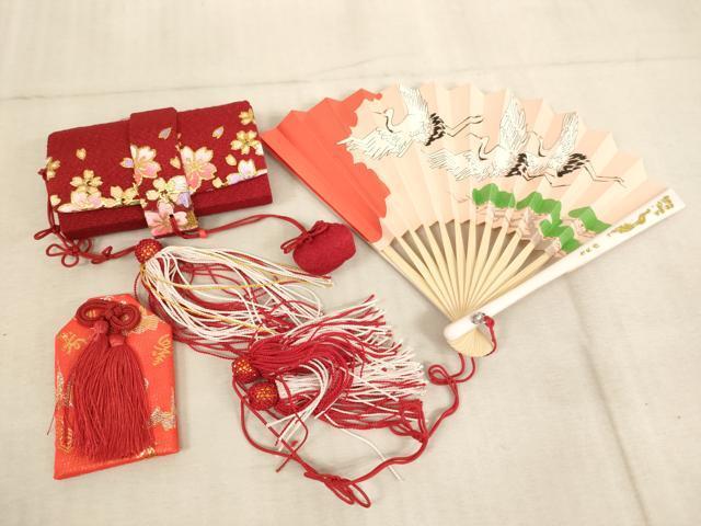平和屋本店[]七五三　和装小物セット　舞桜文　箱付き　逸品　AAAU5252ja_画像7