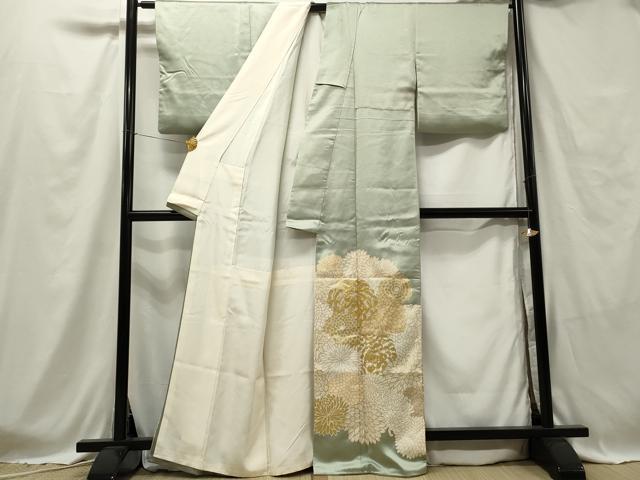 平和屋着物■豪華色留袖 駒刺繍 菊尽くし 乱菊 金彩 正絹 逸品 DAAW8735qa_画像2