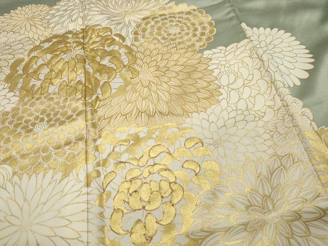 平和屋着物■豪華色留袖 駒刺繍 菊尽くし 乱菊 金彩 正絹 逸品 DAAW8735qa_画像4