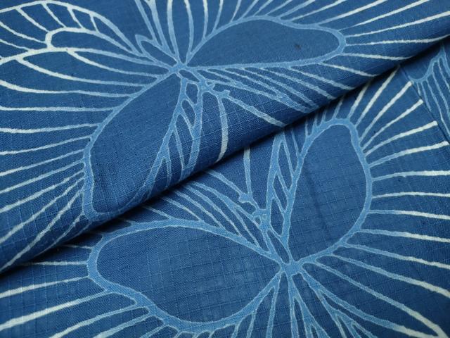 平和屋着物∴夏物 浴衣 綿紅梅 舞蝶文 綿 逸品 CAAW1107ng_画像4