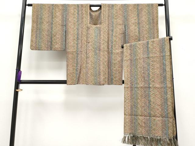 平和屋着物■極上　スリーシーズン　春夏秋　塵除け　道行コート・ショールセット　組織　逸品　CYAA3201s5