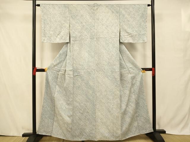 平和屋着物■大変加工の良い総絞り小紋　鹿の子　正絹　逸品　AABA9168fw_画像1