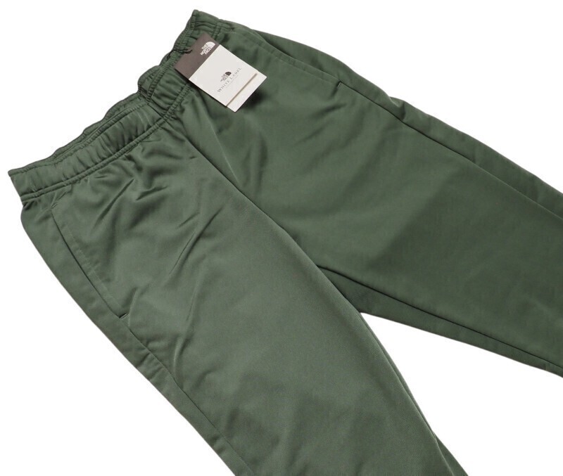 新品正規(guī) ノースフェイス ホワイトレーベル 海外限定 ビッグロゴ 光沢天竺 ALBANI ジャージパンツW85(L)カーキ(KHA)